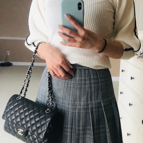 Maje Pleated Gingham Skort - Picture 7 of 7